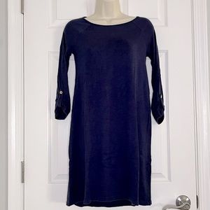 Lilly Pulitzer Navy Boatneck 3/4 Sleeve Dress